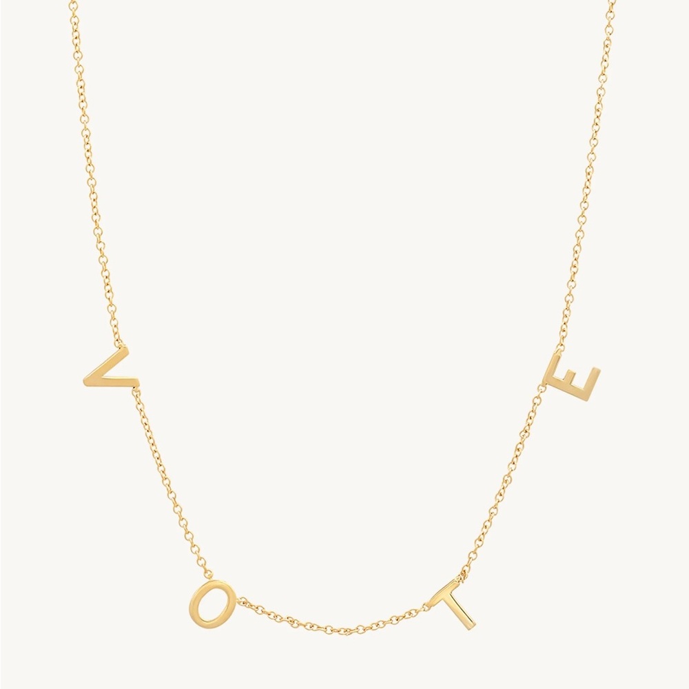 BYCHARI Gold 'VOTE' Necklace